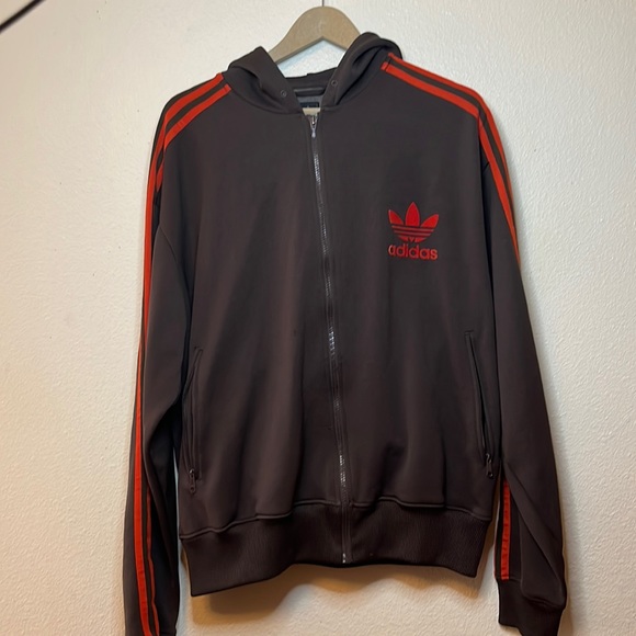 adidas Other - Orange and brown Adidas zipper hoodie
